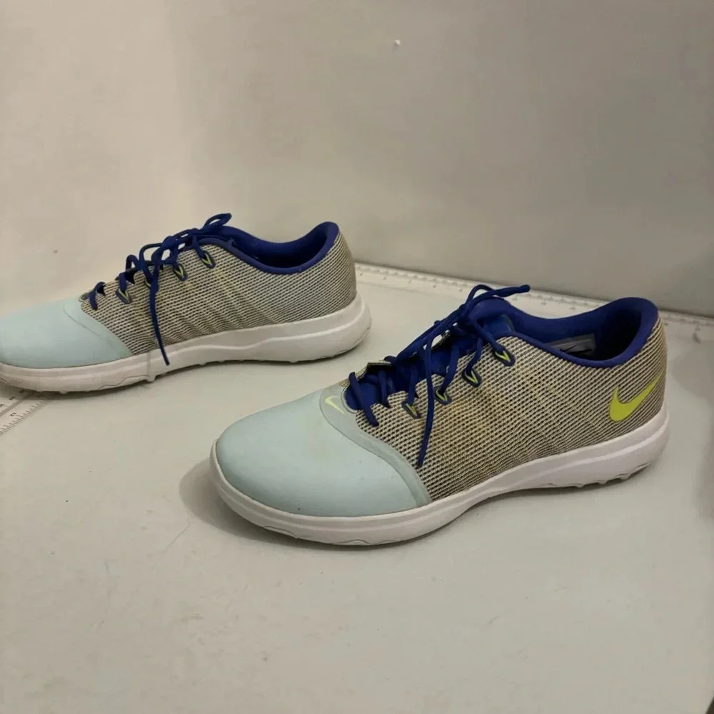 Nike women’s Lunar Empress 2 Glacier blue volt 819040-401 Golf cleats size 9.5‎ - Picture 3 of 12